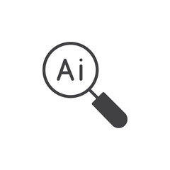 Smart search icon simple vector symbol