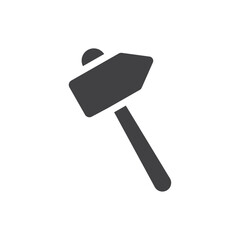 Sledgehammer tool icon simple vector symbol