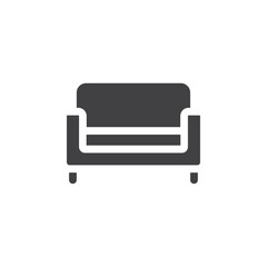 Sofa icon simple vector symbol