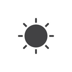 Sun icon simple vector symbol