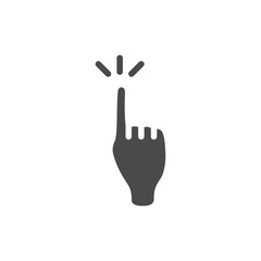 Tap finger icon simple vector symbol