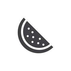 Watermelon slice icon simple vector symbol