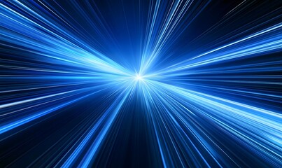 Cobalt Blue Sunburst Background, Generative Ai

