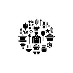 miscellaneous vector icon white background.