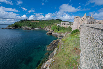 Naklejka premium Castle of the Rock or Fort La Latte on Cap Fréhel, Brittany, France