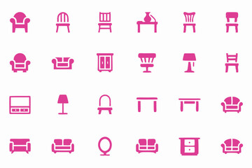 furniture Icon Pack Vector art illustration