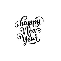 Happy New Year 2025 lettering design for banners, cards, posters, and products.