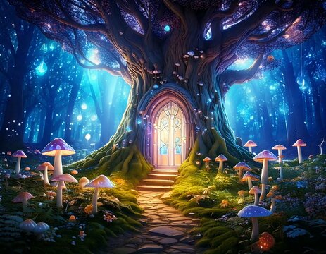 Leuchtender Zauberwald &ndash; Fantasievolles Kampagnenbild f&uuml;r magische Projekte