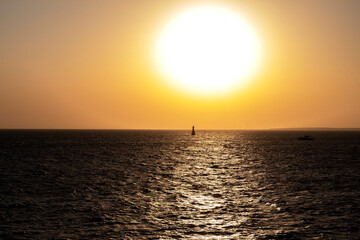 Summer closeup sunset sea sky landscape. Colorful ocean beach sunrise. Beautiful beach reflections calm waves, soft sandy beach. Perfect tropical coast horizon scenic coast view. Mediterranean nature