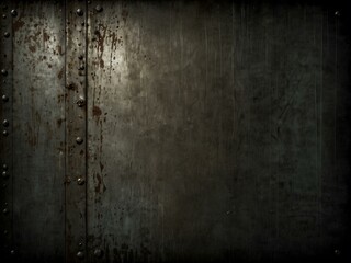 Grunge metal background template.