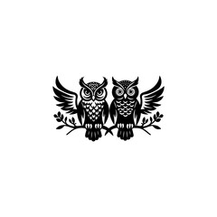 owl vector icon on white background