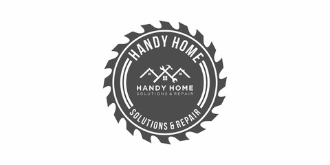 logo home furnishing icon vector