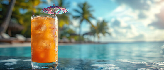 Tropical Cocktail by the Pool