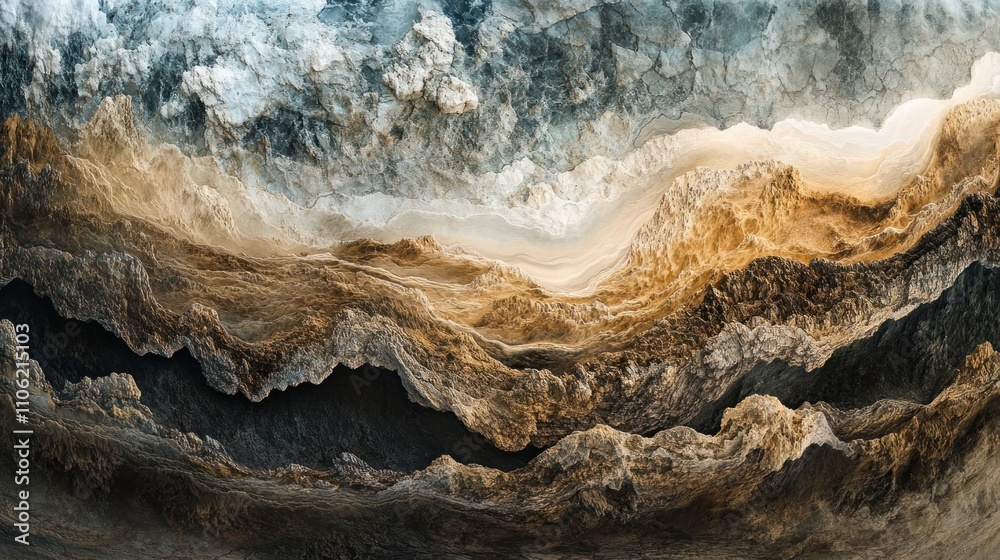 Poster abstract mountain range texture in earthy tones