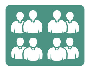 Symbol, ikona ludzi. Plik wektorowy.