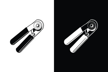 Can-opener icon vector on White Background Vector Art Illustration on white background.