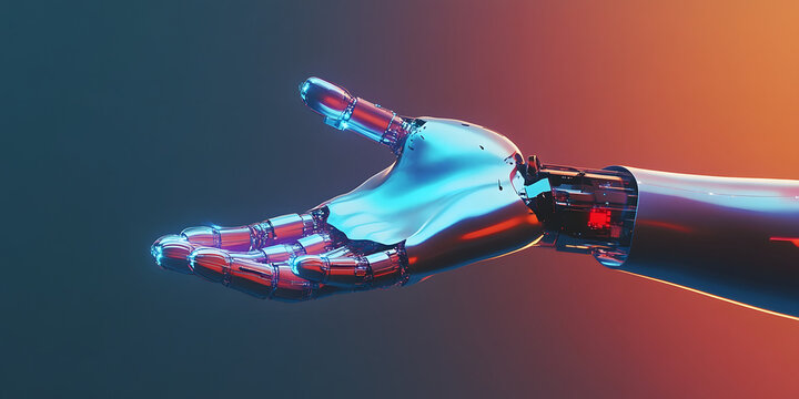 Futuristic Prosthetic Limbs Art, Modern Robot Hand, Digital Cyberpunk Design, Bionic Arm Illustration, Robotic Prosthesis Image