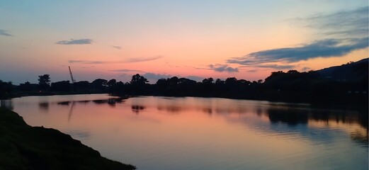 Obraz premium Niladri Lake, Takerghat, Tahrpur - Scenic Beauty of Tanguar Hoar, Sunamganj, Sylhet