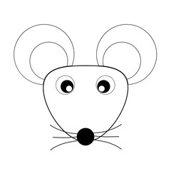 mouse funny face coloring book