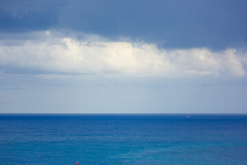 Fototapeta premium Beautiful stormy sea landscape. Sicily, Italy, Europe