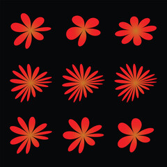 Y2k abstract retro colorful shapes elements design