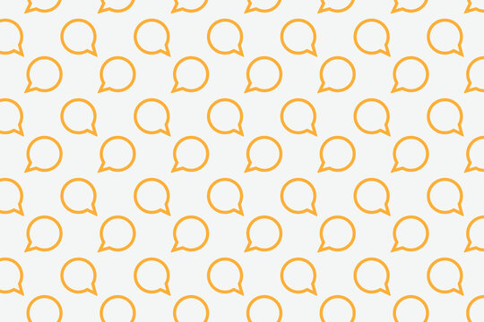 Speech bubble pattern . Seamless pattern with yellow speech bubbles . Abstract speech bubble background . Vector illustration