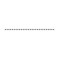 Tracing line dotted horizontal element for kids worksheet, dotted line for writing, drawing and motor skills development illustration