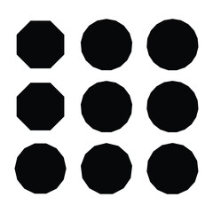 creative black Vector Y2K Shapes set collection