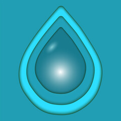 3D blob paper cut shine white