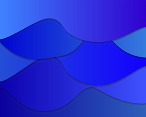 3D wave paper cut sea