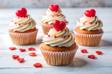 cupcakes with frosting and sprinkles
