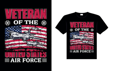 VETERAN OF THE UNITED STATES AIR FORCE Veterans t-shirt designs USA Freedom art