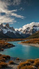 Obraz premium Hiking in El Chalten and Fitz Roy, Patagonia, Argentina