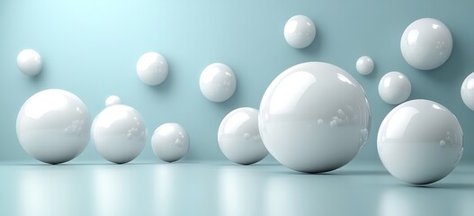 Group of Elegant White Balls
