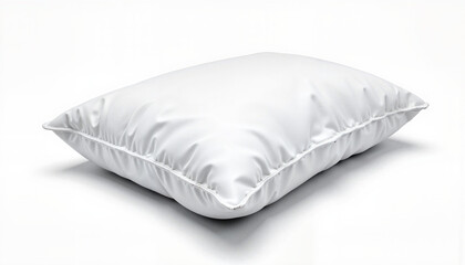 White pillow with soft texture on white background
