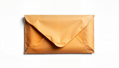 Isolated item on white background in the form of a brown envelope
