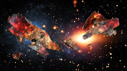 Obraz premium Mystical Cosmos with Nebula and Supernova in Deep Space