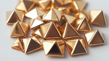 Close-up of gold pyramid-shaped studs.