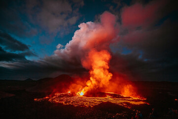Volcano eruption Iceland  © Ionutdaniel
