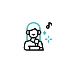Karaoke user icon Vector design.