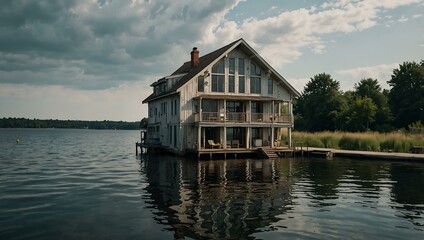 Fototapeta premium House on the water.