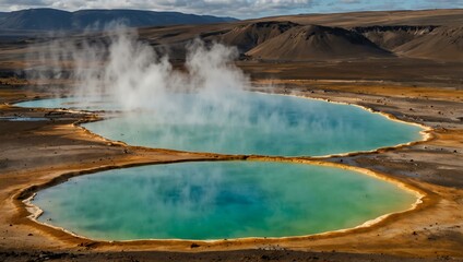 Hverir geothermal area in Iceland.
