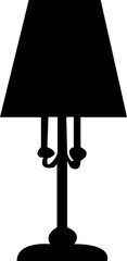 Anglepoise lamp Black silhouette., bulb, light, glass, gas,