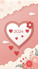 Rose Valentine's Day background Realistic illustration and Happy Valentine's Day greeting card with red roses on a red background