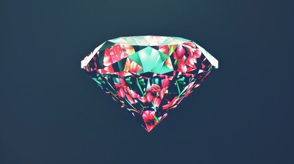 Floral Diamond Gemstone