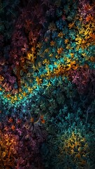 Naklejka premium Imaginative fractal background, repeated.