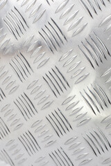 Close Up of Patterned Tread Plate Metal