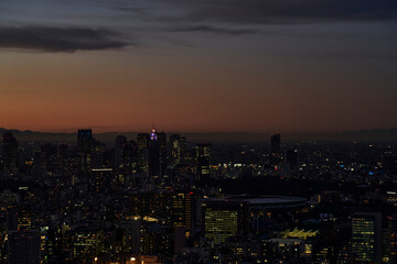 Obraz premium 都会の夜景、その始まり_01