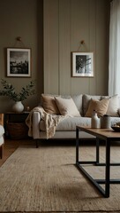 Interior design of a cozy living room.