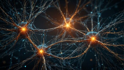 Fototapeta premium Intricate neural connections representing human thoughts.